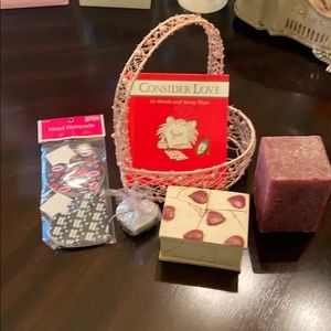 Valentine’s Collection of Decor/Book/Basket/, Etc.